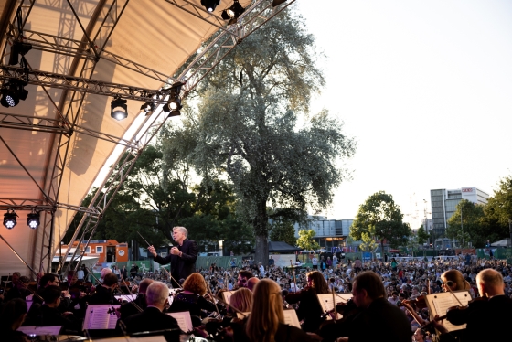 Menschenmenge beim Prater-Picknick