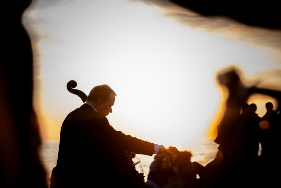 Cellist am Molo Audace