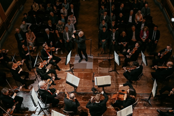 Orchesterblick aufs Publikum