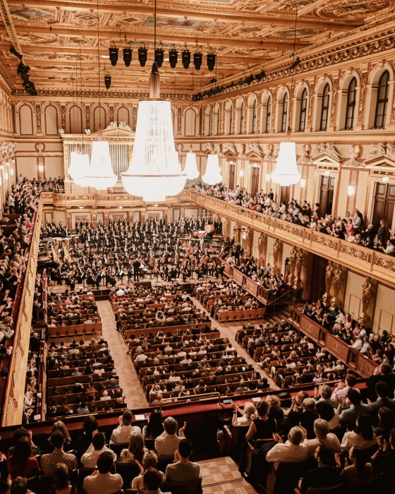 Ausverkaufter Goldener Saal des Musikverein Wien von oben