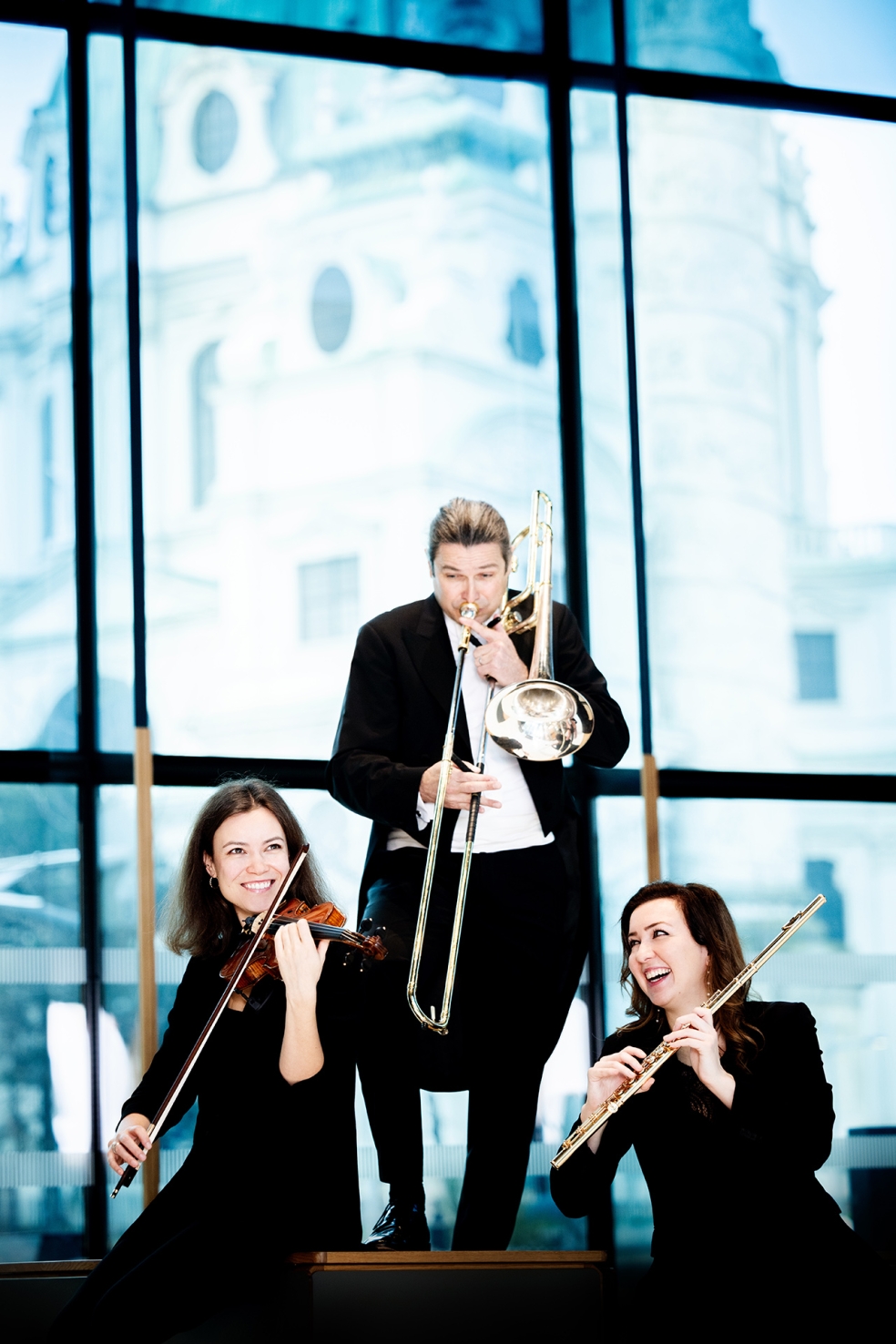 Drei Musiker:innen im Wien Museum
