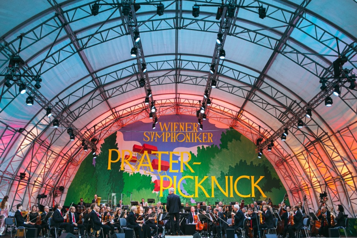 Wiener Symphoniker auf der Bühne beim Prater Picknick