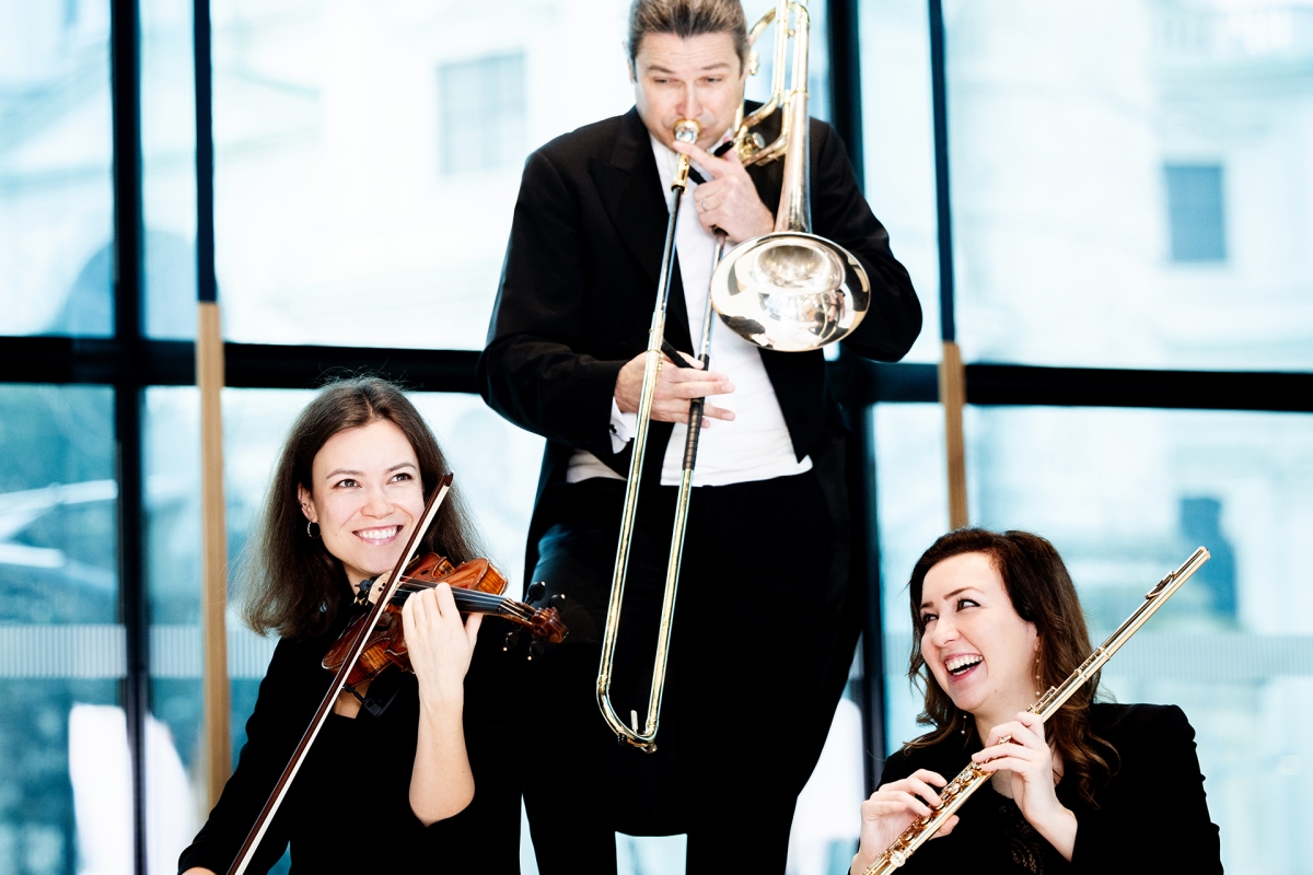 Drei Musiker:innen im Wien Museum